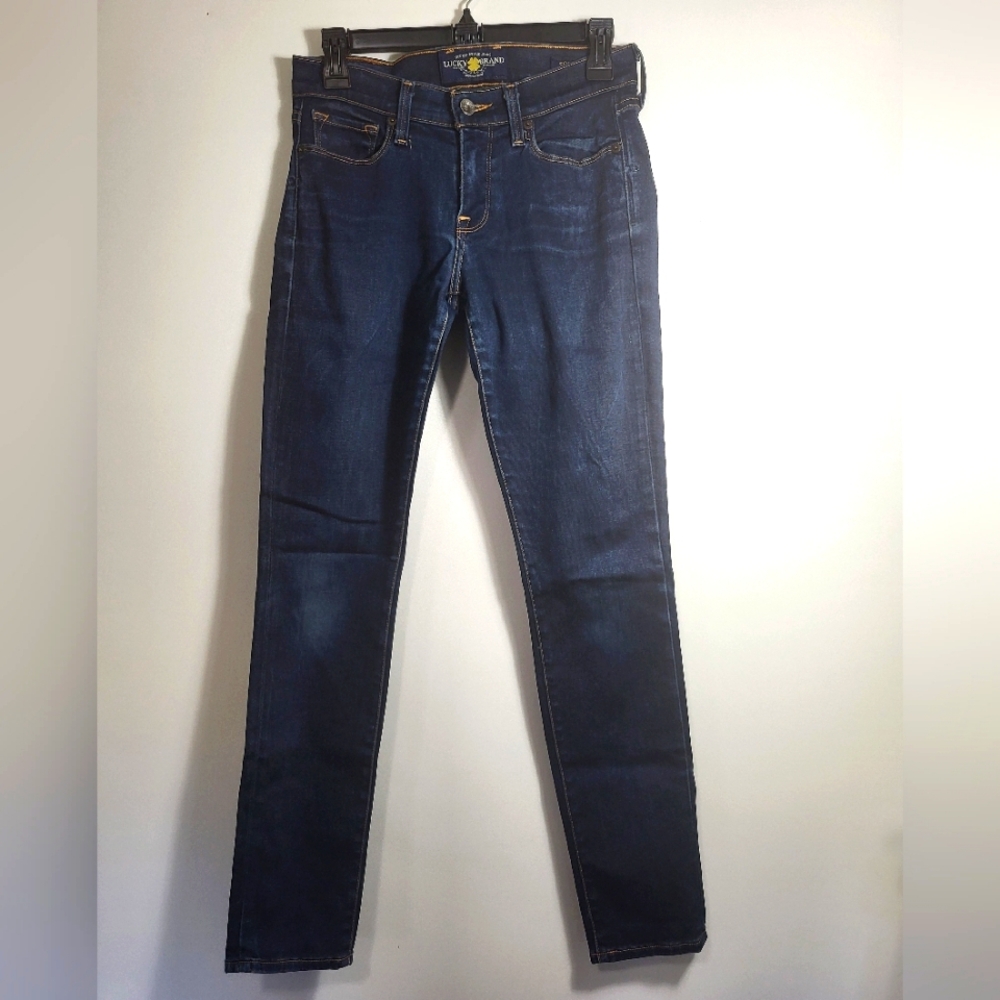 Lucky Brand blue soft skinny ankle jeans women's 2 #2405